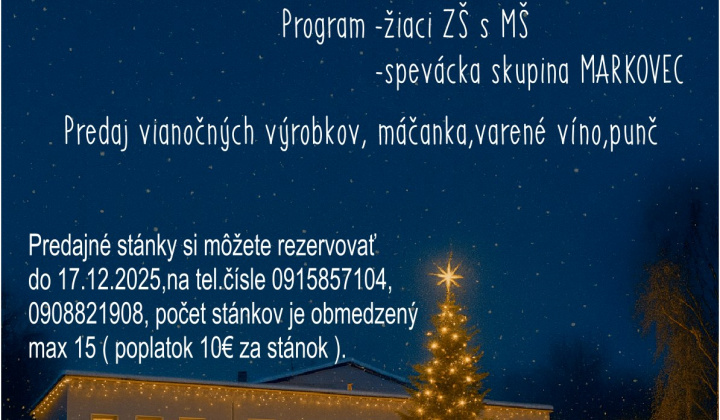 Fotka - Pozvánka na Vianočnú Tržnicu