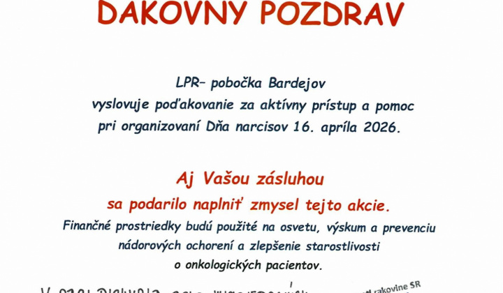 Fotka - Deň Narcisov 2026