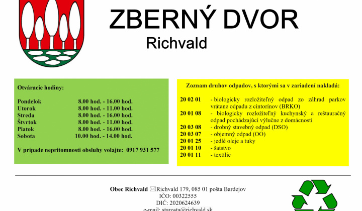 Fotka - Otvorenie Zberného dvora v obci Richvald 